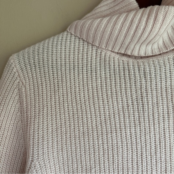 A.L.C. Alexander Pink Wool Cashmere Turtleneck Lace Up Back Sweater - Picture 5 of 10